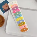 Set de 10 pinzas para el cabello onduladas mate de colores en tarjeta blanca - Nube Cónica Color Caramelo