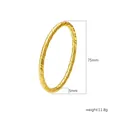 Polished gold twisted rope hollow bangle for women with 75mm diameter and 5mm width - Twisted Rope Style (7号) / 18K Gold / Gold