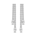 Elegant zircon drop earrings featuring marquise-cut stones in a brilliant silver finish - Earrings / Silver with White Zirconia