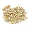 Golden saucer-shaped CCB spacer beads for jewelry making with polished metallic finish - 5x2mm (500 Pieces/Pack) / KC Gold