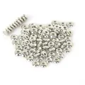 Bulk silver CCB spacer beads for DIY jewelry making including bracelets and necklaces - 5x2mm (500 Pieces/Pack) / White K Plated