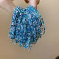 Ensemble de joncs en strass bleus étincelants pour un style très luxueux et élégant. - Bracelet Élastique Unique / Bleu