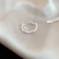 Detailed view of silver crown open ring with sparkling zircon pavé on satin fabric - Silver Adjustable Open Crown Beaded Edge Style (38#)