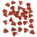 Mattrote Acryl-Calla-Blumenperlen mit Loch für DIY-Schmuckherstellung - 8.5x12mm (Loch ca. 1.5mm) / 20er Set / Dunkelbraun