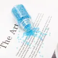 Light blue seed beads in a transparent bottle with shimmering pearlescent glass finish - 2mm (54x30mm, 30g) / Lake Blue AB