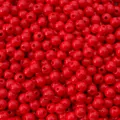 Leuchtend rote 6mm Acrylperlen mit glatter Oberfläche und Loch für DIY-Schmuck - 10 Stück/Packung (Lochdurchmesser ca. 1 mm) / Rot