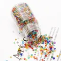 Mixed colorful glass seed beads in a transparent bottle for DIY handmade jewelry crafts - Random Mixed Colors
