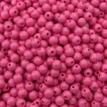 6 mm rosafarbene Acryl-Lackperlen mit glänzender Oberfläche für DIY-Schmuckherstellung - 10 Stück/Packung (Lochdurchmesser ca. 1 mm) / Dunkelrosa