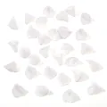 Frosted white acrylic calla lily beads for DIY handmade jewelry and accessory making - White