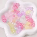Mélange de perles en acrylique avec ours et lapins pour la création de bijoux DIY - 1# Série Florale / 50g/Paquet (environ 70-100 pièces)