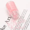Pink AB color iridescent glass seed beads in clear plastic bottle for DIY jewelry making - 1 Bottle 30g Net Weight 37g/Bottle 3000pcs / Light Pink AB Electroplated