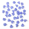 Lavender purple frosted acrylic calla lily flower spacer beads for DIY jewelry making - Blue