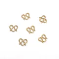 Golden 14K gold filled S-hook clasps for handmade necklace and bracelet jewelry making - Small W Connector / 1pc/pack / Gold