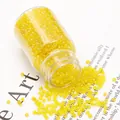 Polished bright yellow glass seed beads for DIY jewelry making in clear bottle - 2mm (54x30mm, 30g) / Yellow AB