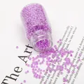 Lilac purple 2mm glass seed beads pouring from a clear bottle for DIY jewelry making - 2mm (Approx. 30g/Bottle) / Light Purple
