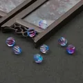 DIY handmade pumpkin-shaped glass beads in blue-purple gradient for jewelry making - 10mm (10 Pieces/Pack) / Violet Blue