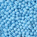 Perles rondes bleues de 6mm en acrylique pour la création de bijoux DIY - Bleu