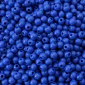 Perles rondes bleues foncées 6mm en acrylique laqué pour création de bijoux DIY - Bleu Saphir