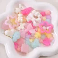 Pastellfarbene Acrylperlen-Mix Set mit Schleifen, Hasen und Sternen für DIY-Schmuck - 5# Gelee-Serie