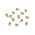14K gold-filled round silicone slider beads for DIY jewelry making accessories - Gold Style / Small