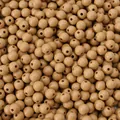 Perles rondes en acrylique laqué kaki 6mm avec finition brillante pour bijoux DIY - Chameau