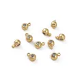 14K gold-filled silicone evil eye spacer beads for handmade DIY jewelry making projects - Gold Style / Medium