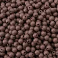 Perles en acrylique marron foncé brillant de 6mm pour bijoux DIY et artisanat - Marron