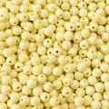 Perles en acrylique laqué jaune crème de 6mm avec fini lisse pour bijoux artisanaux - Jaune Pâle