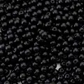 Perles rondes en acrylique noir de 6mm avec trou pour la création de bijoux DIY - Noir