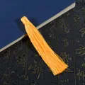 Elegante nappa giallo brillante con consistenza setosa per forcine fai da te e ciondoli - Lungo 12cm, 1 Pezzo/Confezione / Giallo Oro
