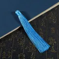 Ciondolo a nappa in seta blu cielo per gioielli fai-da-te e forcine tradizionali - Lungo 12cm, 1 Pezzo/Confezione / Blu lago