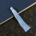 Nappina in seta azzurra per nodi cinesi e forcine con una consistenza liscia - Lungo 12cm, 1 Pezzo/Confezione / Celeste