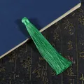 Nappa a nodo cinese verde smeraldo per artigianato fai-da-te, con texture setosa e lucida - Lungo 12cm, 1 Pezzo/Confezione / Verde