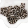 Perles en résine gris-brun 8mm avec bande de sable pailleté pour création de bijoux - 10 Pièces/Paquet (8mm) / Terre d'Ombre