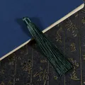 Nappina di seta verde scuro con finitura lucida e caduta morbida per gioielli DIY - Lungo 12cm, 1 Pezzo/Confezione / Verde scuro