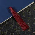 Pendaglio nappa cinese rosso setoso per decorazione di ventagli e segnalibri fai-da-te - Lungo 12cm, 1 Pezzo/Confezione / Borgogna
