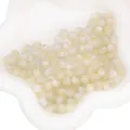 8mm cream white resin beads with quicksand glitter for DIY jewelry making and crafts - Beige