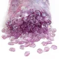 Iridescent purple ABS shell flower petals beads for DIY earring and jewelry making - 15x17mm (Aperture approx 1.5mm) / Purple (20 Pieces/Pack)