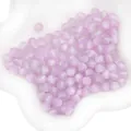 8mm light purple resin beads with silver glitter crescent for DIY jewelry making - Purple