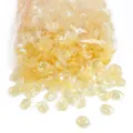 Iridescent yellow ABS shell petals with pearl luster for DIY handmade jewelry making - 15x17mm (Aperture approx 1.5mm) / Yellow (20 Pieces)