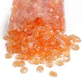Iridescent orange shell-shaped ABS beads for DIY jewelry and hair accessories - Orange (20 Pieces)