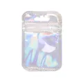Laser schillernder durchsichtiger Druckverschlussbeutel aus Kunststoff mit Aufhängeloch - 10 Regenbogen-aluminium / 7x11cm