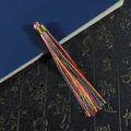 Nappina di seta colorata con filo dorato per gioielli fai da te e accessori per capelli - Lungo 12cm, 1 Pezzo/Confezione / Multicolore