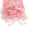 Iridescent pink ABS pearl shell flower petal beads for DIY jewelry making accessories - Pink (20 Pieces/Pack)