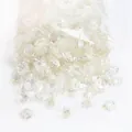 Iridescent shell-shaped acrylic loose beads for DIY handmade jewelry making crafts - White (20 Pieces/Pack)