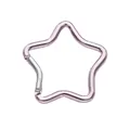 Pink star-shaped aluminum carabiner keychain with spring gate for DIY bag accessories - Star Design 49x48mm Light Purple. / 1pc/pack