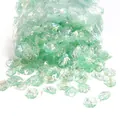 Iridescent mint green ABS pearl petal beads for DIY jewelry making and floral hair pins - Green (20 Pieces)