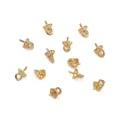 14K Gold gefüllte Perlenkappe mit Öse für DIY Schmuckherstellung Handwerk Zubehör - 4x6MM / Gold