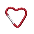 Red heart-shaped aluminum carabiner hook keychain with spring gate for DIY bag accessories - Heart-shaped Design 44x45mm Red. / 1pc/pack