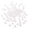 Matte weiße halbtransparente Glasperlen für handgefertigten DIY-Schmuck und Ketten - 10g/Packung (ca. 40 Stück) / 3x6mm / Weiß